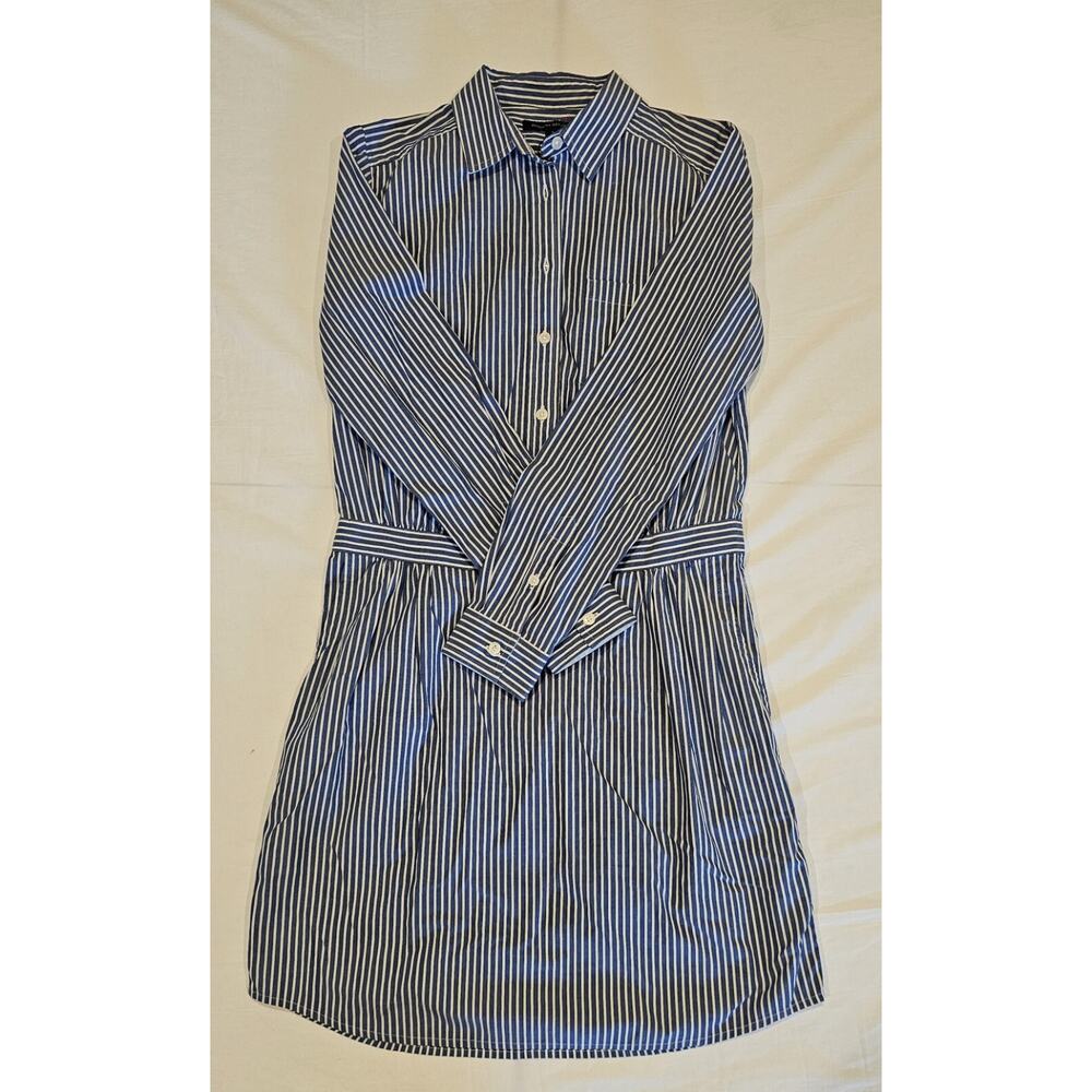 Banana Republic Blue And White Striped Shirtdress Preppy Women's Size 2